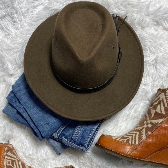 Pendleton Accessories - Pendleton Getaway Wool Trilby hat olive green